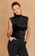 Arlet Crushed Velvet Top Black