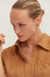 Lori Suede Cropped Shirt Camel