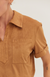 Lori Suede Cropped Shirt Camel