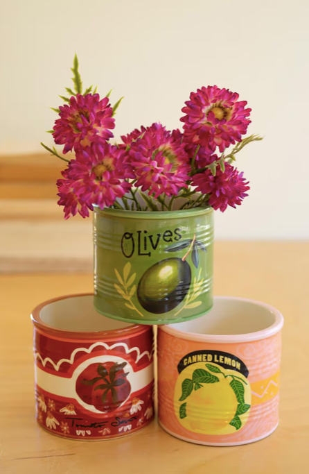 Ceramic Canned Goods Planter