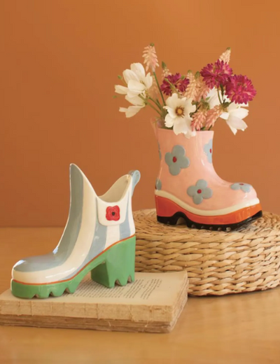 Ceramic Rubber Boot Vase