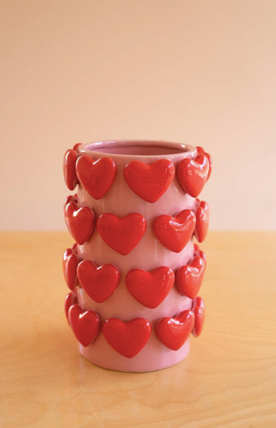 Ceramic Hearts Vase