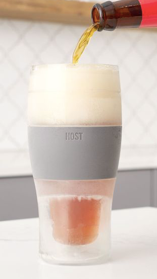 BEER FREEZE COOLING CUPS IN BLACK (SET OF 2) BY HOST