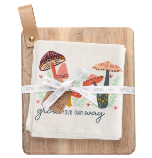 Flora Tea Towel With Cutting Board