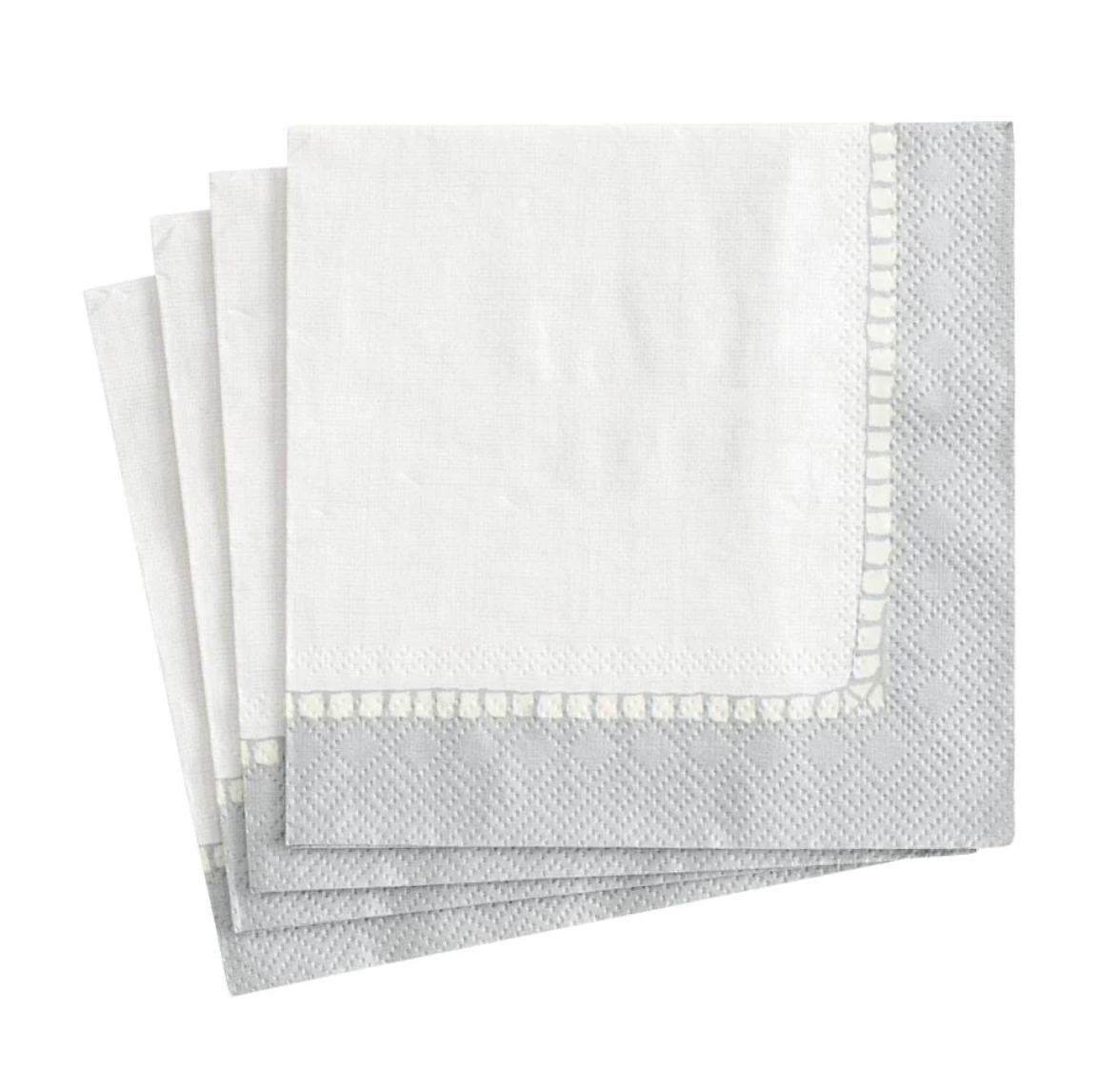 Linen Border Paper Cocktail Napkins