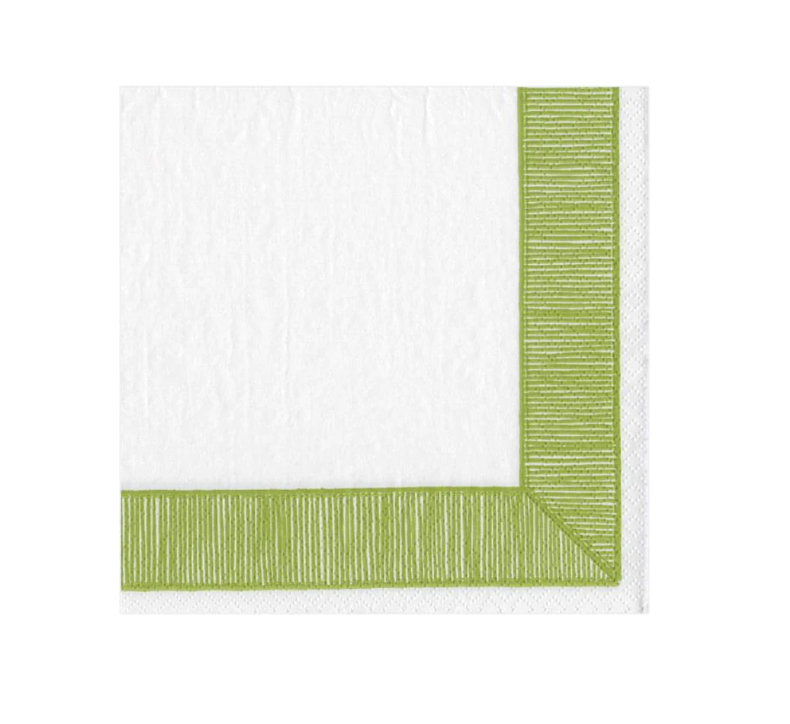 Ribbon Border Paper Cocktail Napkins