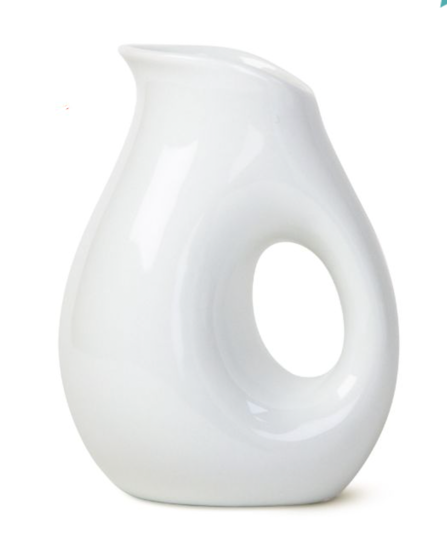 Whiteware Oval Pitcher Small White