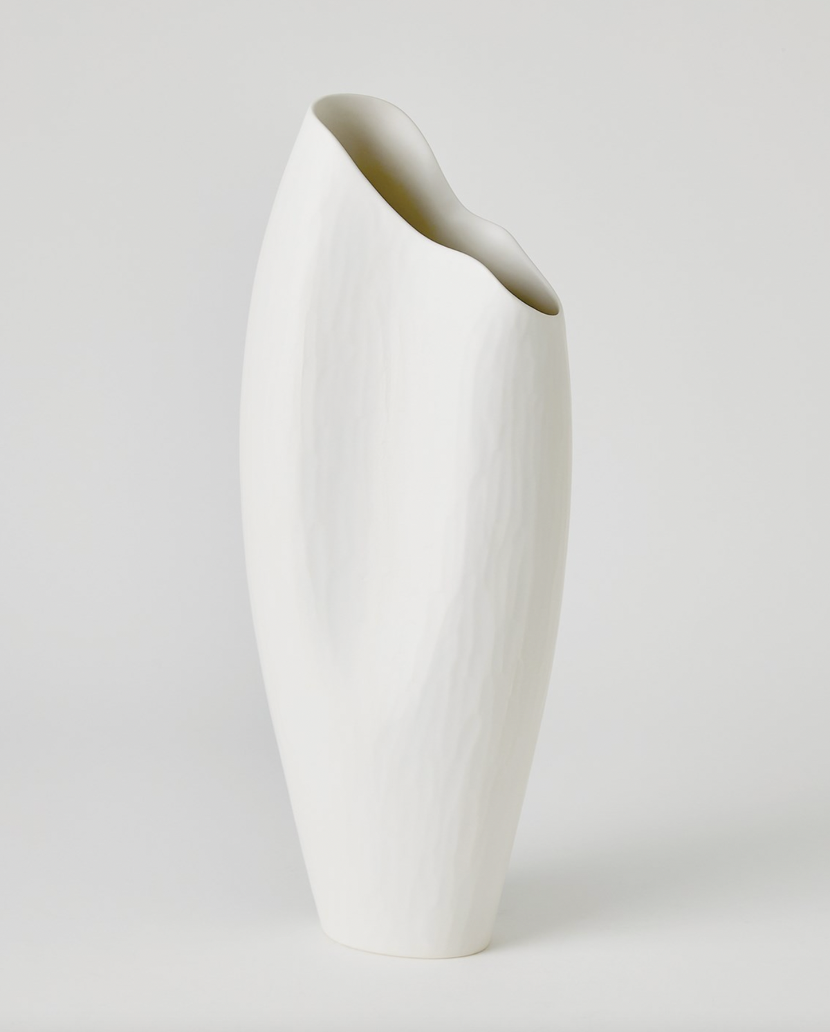 Horn Vase Matte White