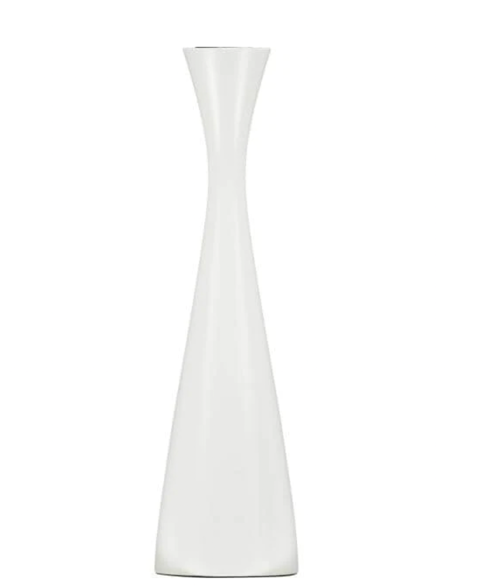 Tall Pearl White Candleholder