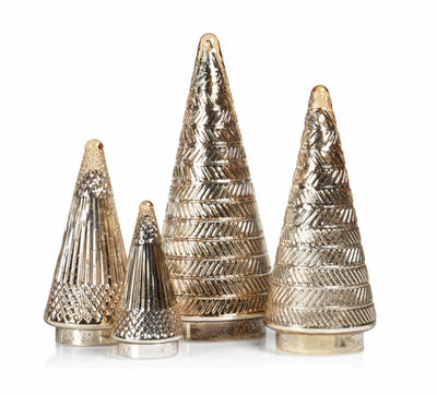 Siberian Antique Glass Led Tree Gold