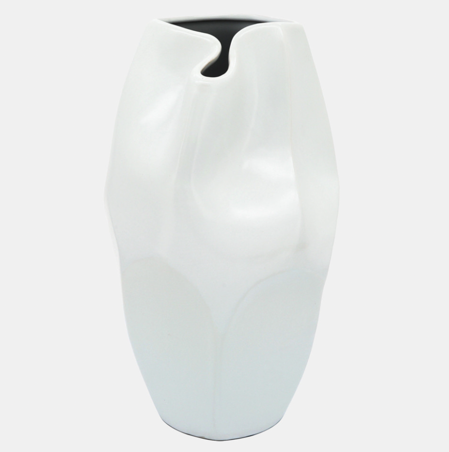 Ceramic Abstract Vase White