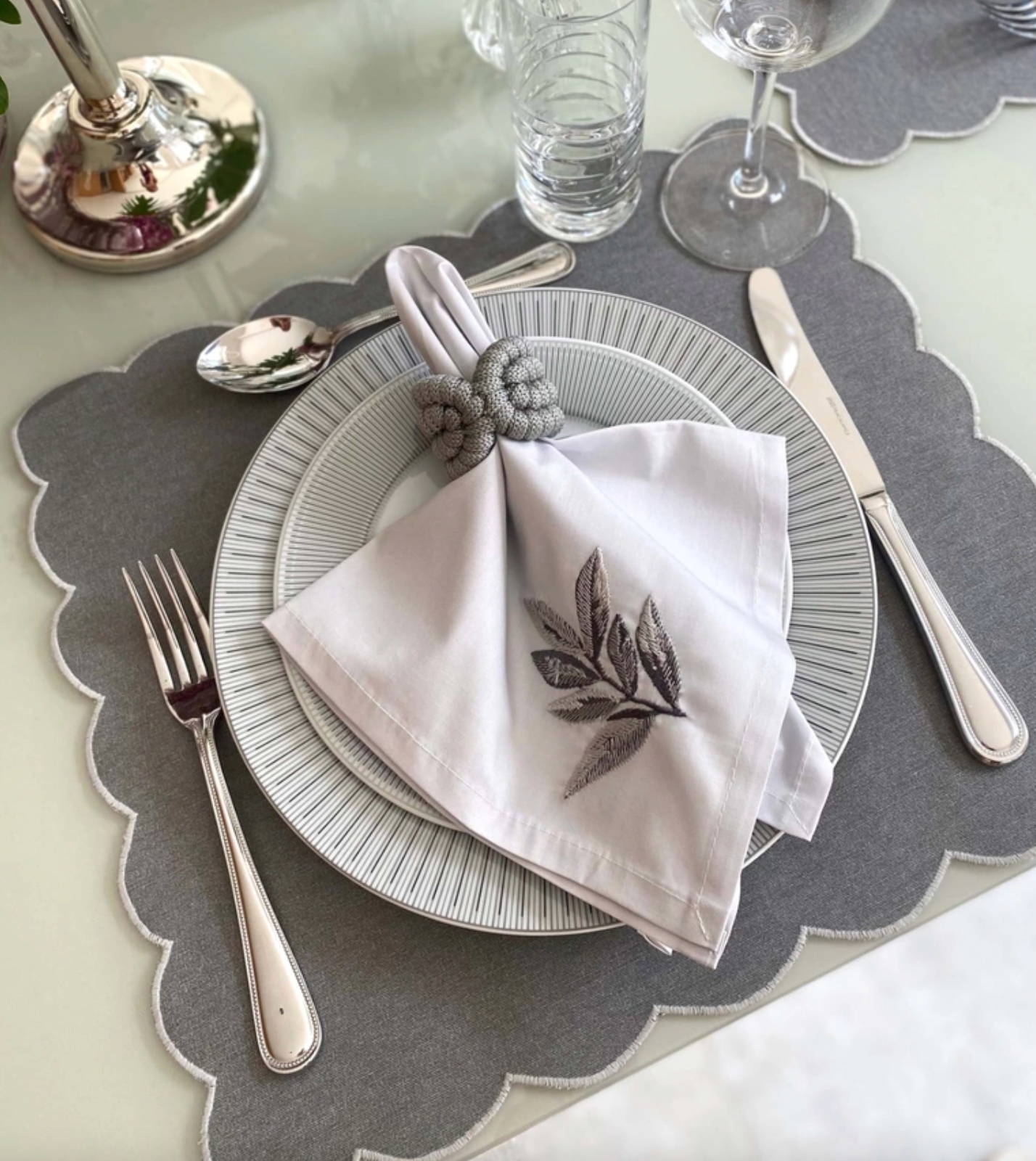 Placemat Stella Grey