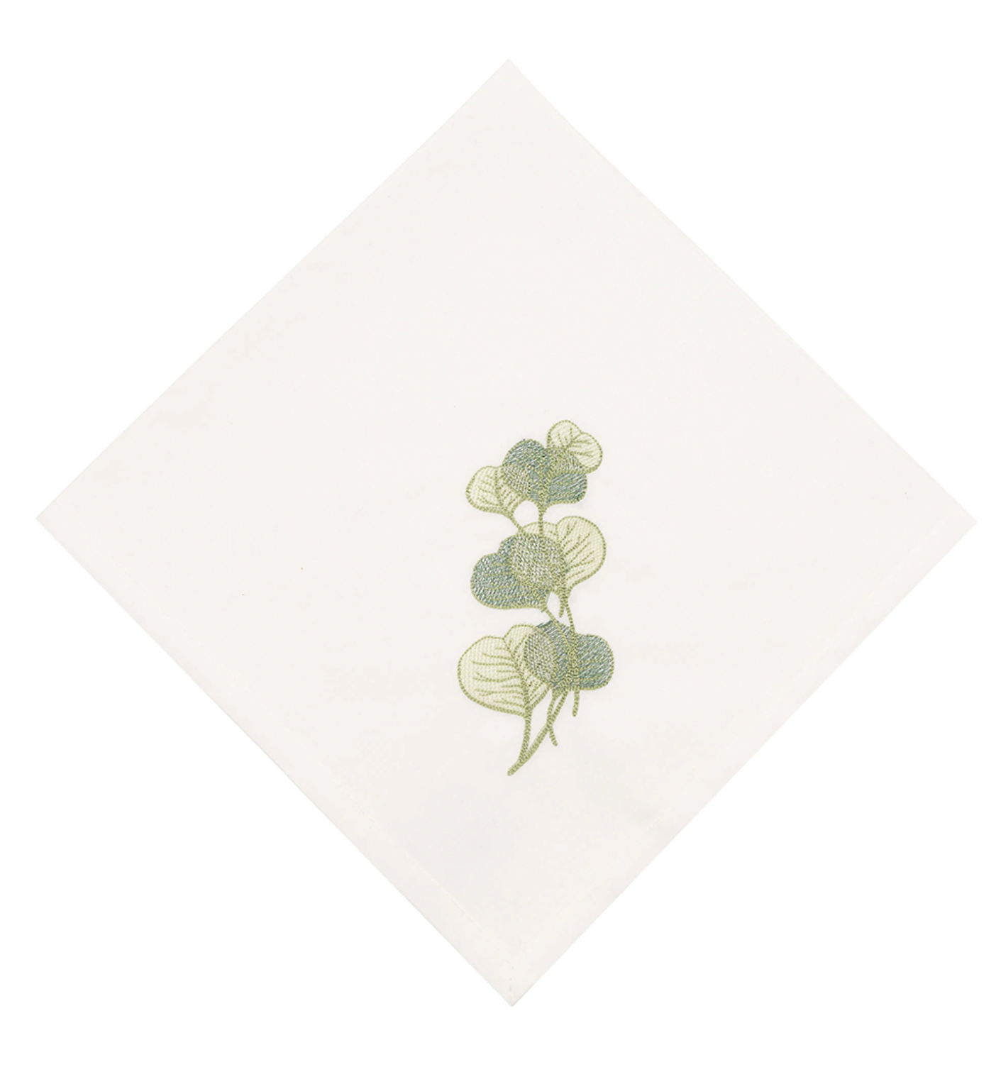 Napkin Off White Green Eucalyptus