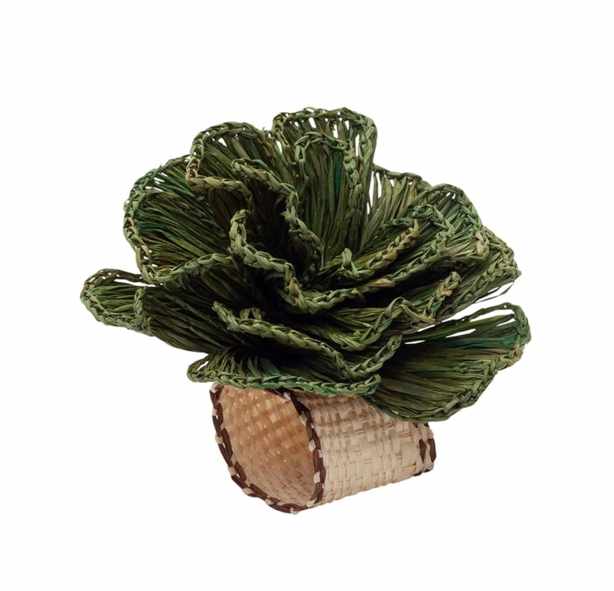 Napkin Ring Flower Green