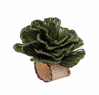 Napkin Ring Flower Green