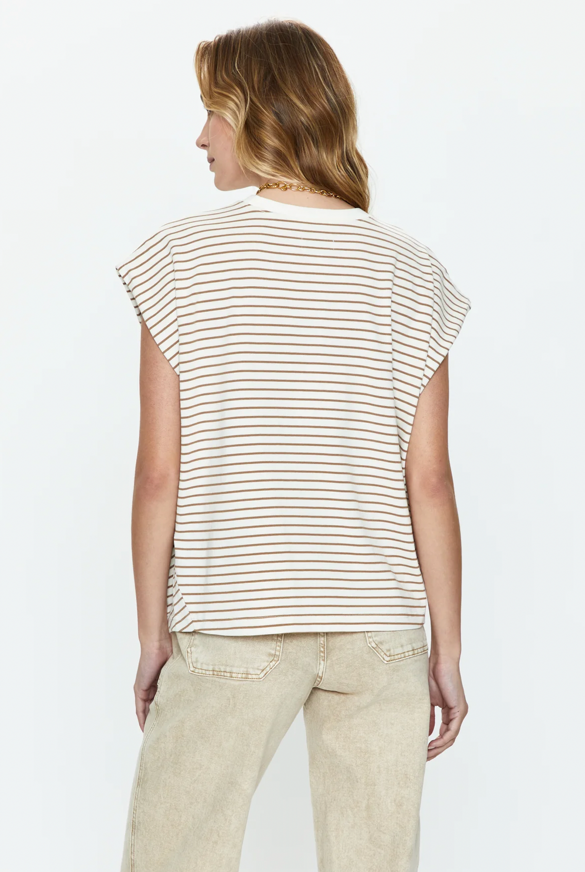 Trina Muscle Tee Sable Stripe
