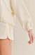 Terry Sidetie Pullover Ivory