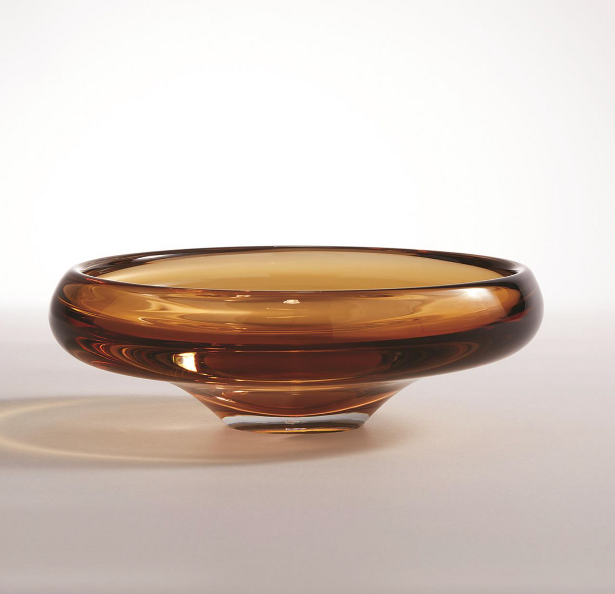 Rolled Lip Bowl-Amber