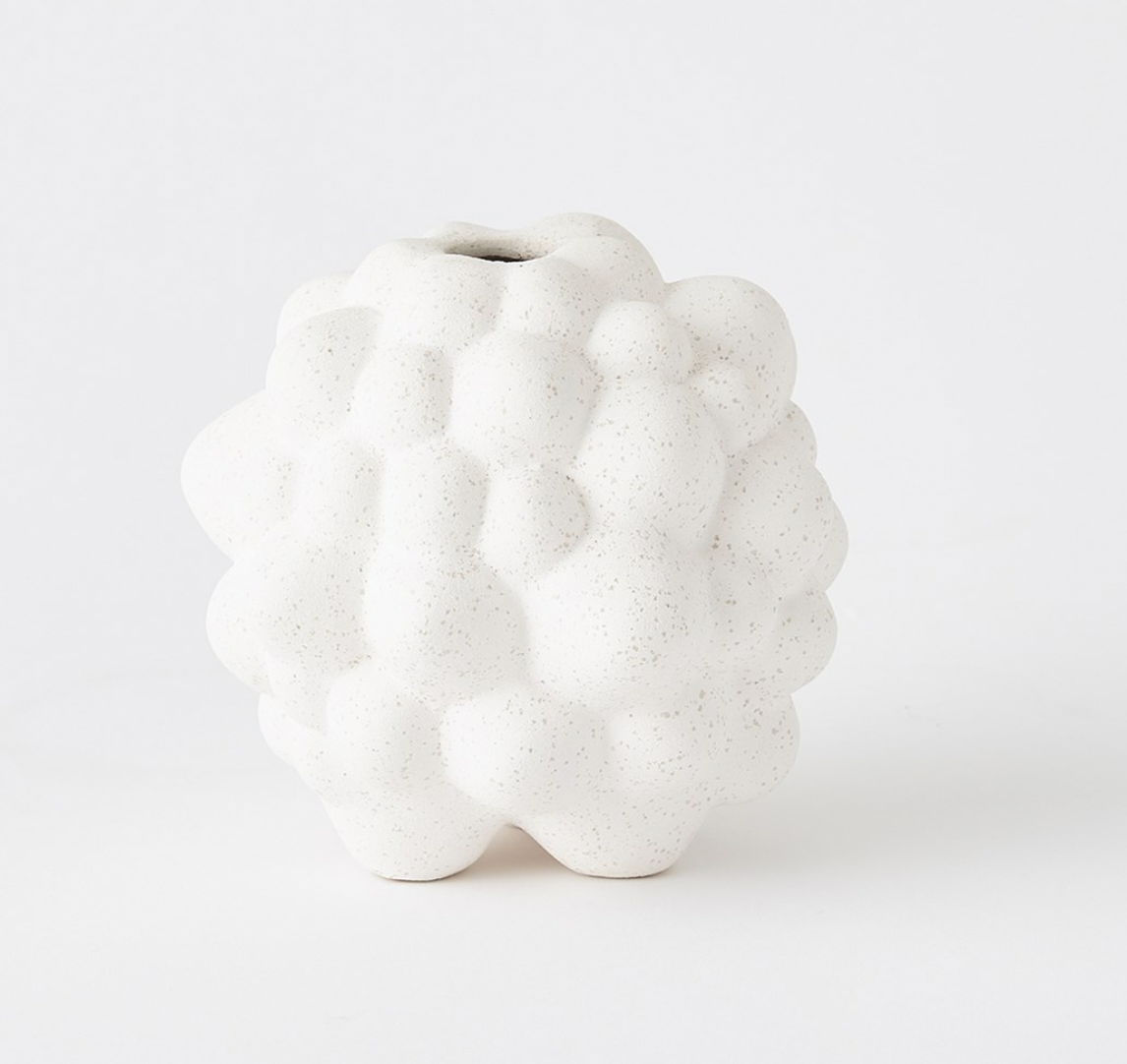 Bubble Vase Volcanic White