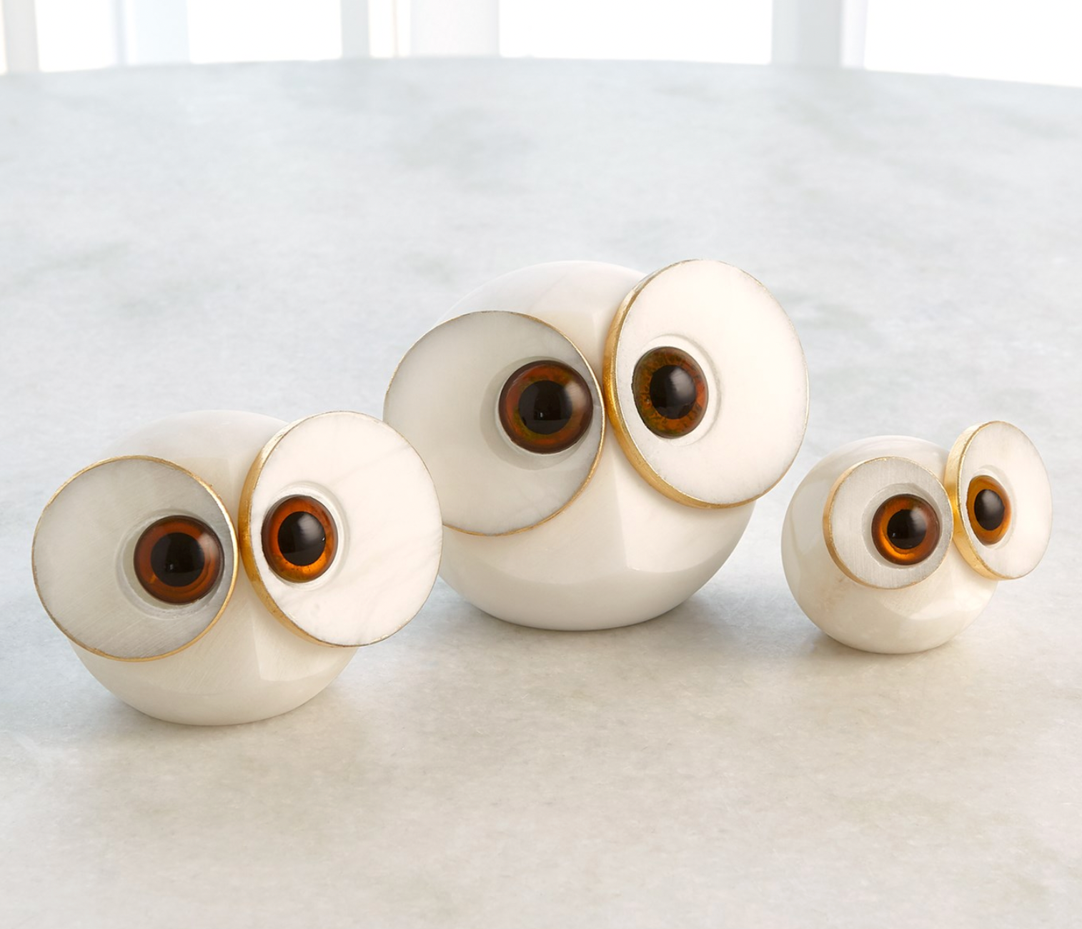 Alabaster Big Eyed Owl
