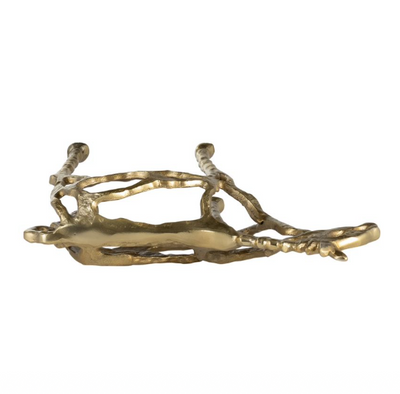 Metal 14"h Horse I llusion Sculpture Gold