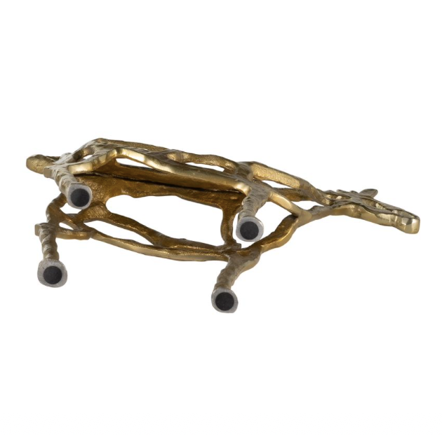 Metal 14"h Horse I llusion Sculpture Gold