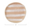 Stoneware Plate Stripes White Tan Color