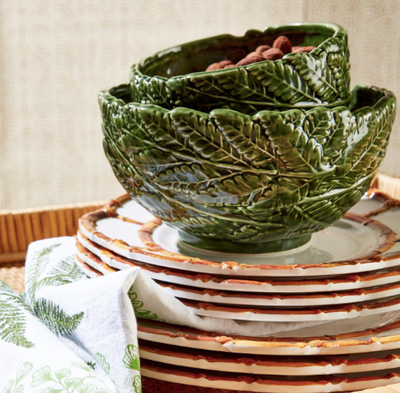 Fern Leaf Bowl Green M