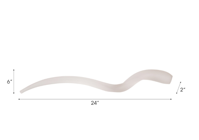 Bente Antler Frosted Glass 24inch L