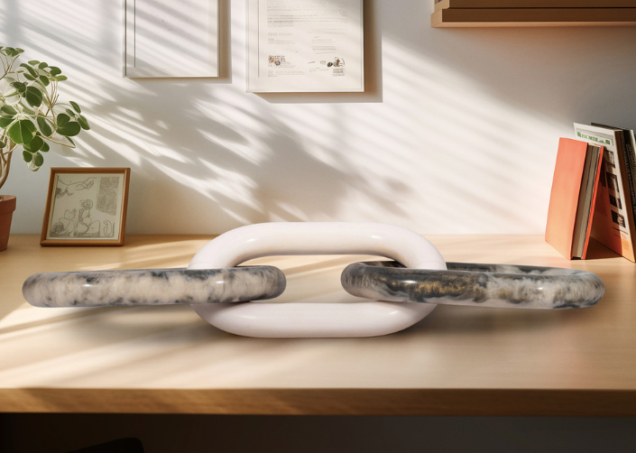 Desta Resin Link Chain Grey