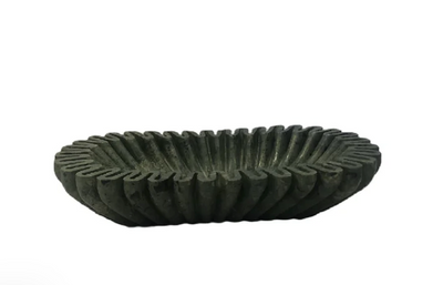 Arkin Wavy Marble Bowl Green 16inch