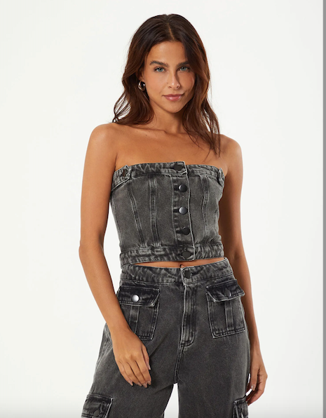 Emma Corset Top Jean Black