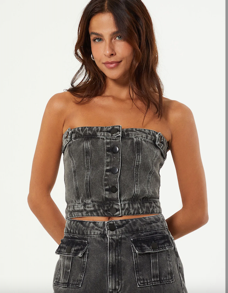 Emma Corset Top Jean Black