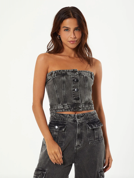 Emma Corset Top Jean Black