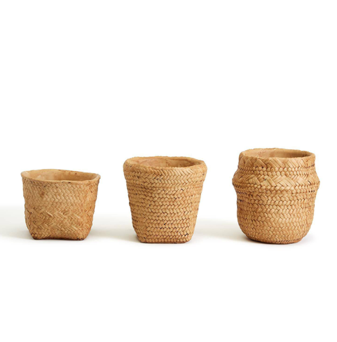 Basket Pattern Planters With Drainage Hole
