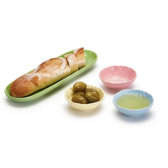 Flower Tidbit Bowls with Tray