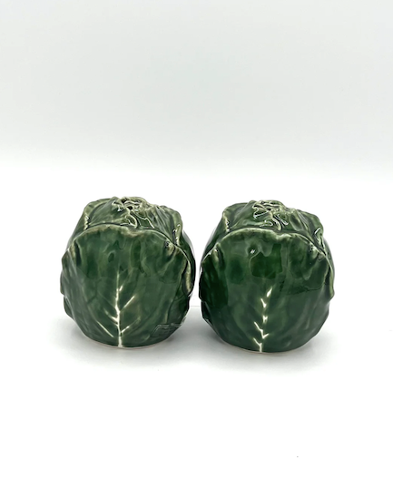 Cabbage Shaped Salt and Pepper Shakers