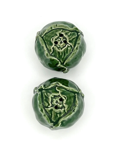 Cabbage Shaped Salt and Pepper Shakers