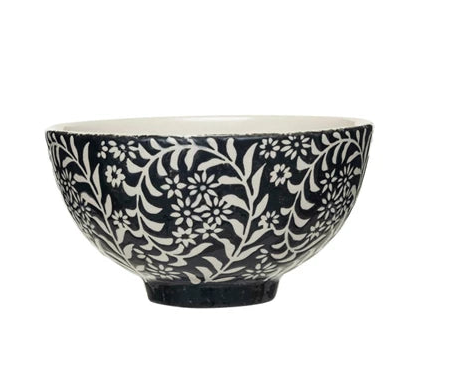 Bowl w Wax Relief Botanical Black 1