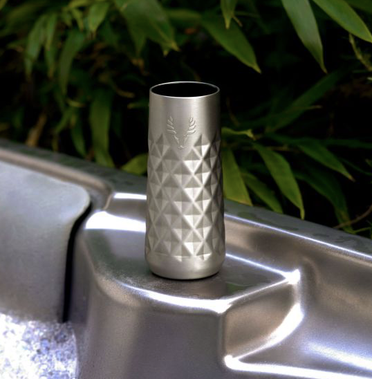 Paragon Stainless Steel Champagne Flute in Platinum Viski