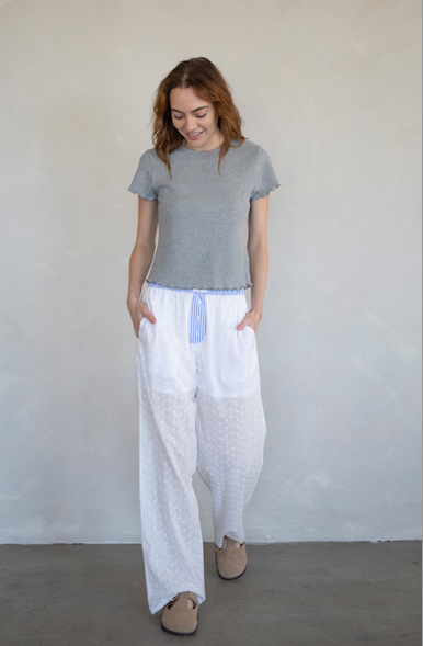 Carol Pant White Blue