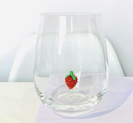 Stemless Wine Glass Strawberry