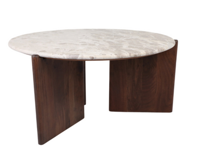 Somerset Marble And Wood Coffee Table, Multi
