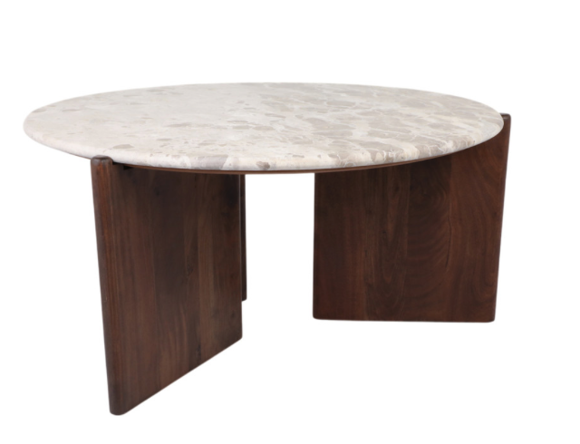 Somerset Marble And Wood Coffee Table, Multi