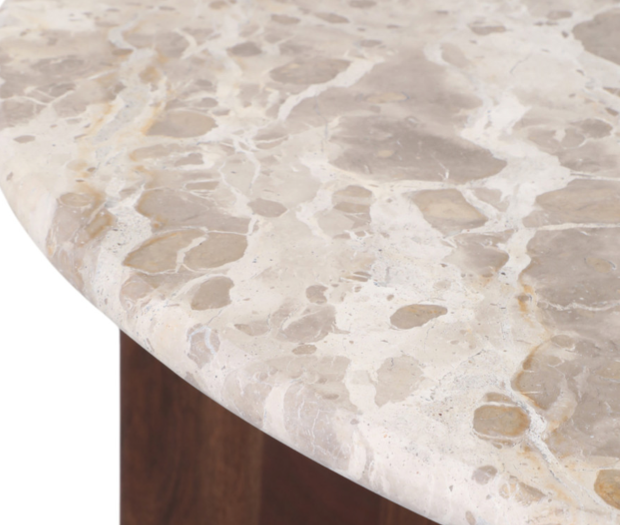 Somerset Marble And Wood Coffee Table, Multi