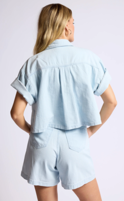 Good Morning Denim Outer Layer Shirt Light Wash