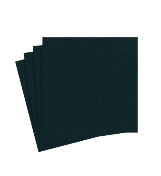 Napkin Solid Airlaid Paper Linen Black