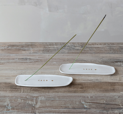 Incense Holder with Gold Electroplating Calm