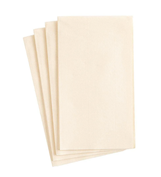 Guest Towels Solid Paper Linen Ivory