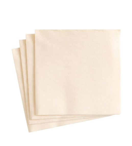 Napkin Solid Airlaid   Linen Ivory